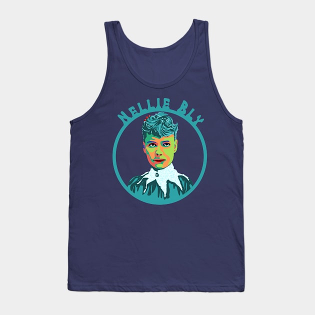 Nellie Bly Portrait Tank Top by Slightly Unhinged